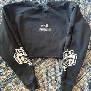 Darc Sport ‘SHE Brothers and Sisters in Iron” crop Sweatshirt - Size S